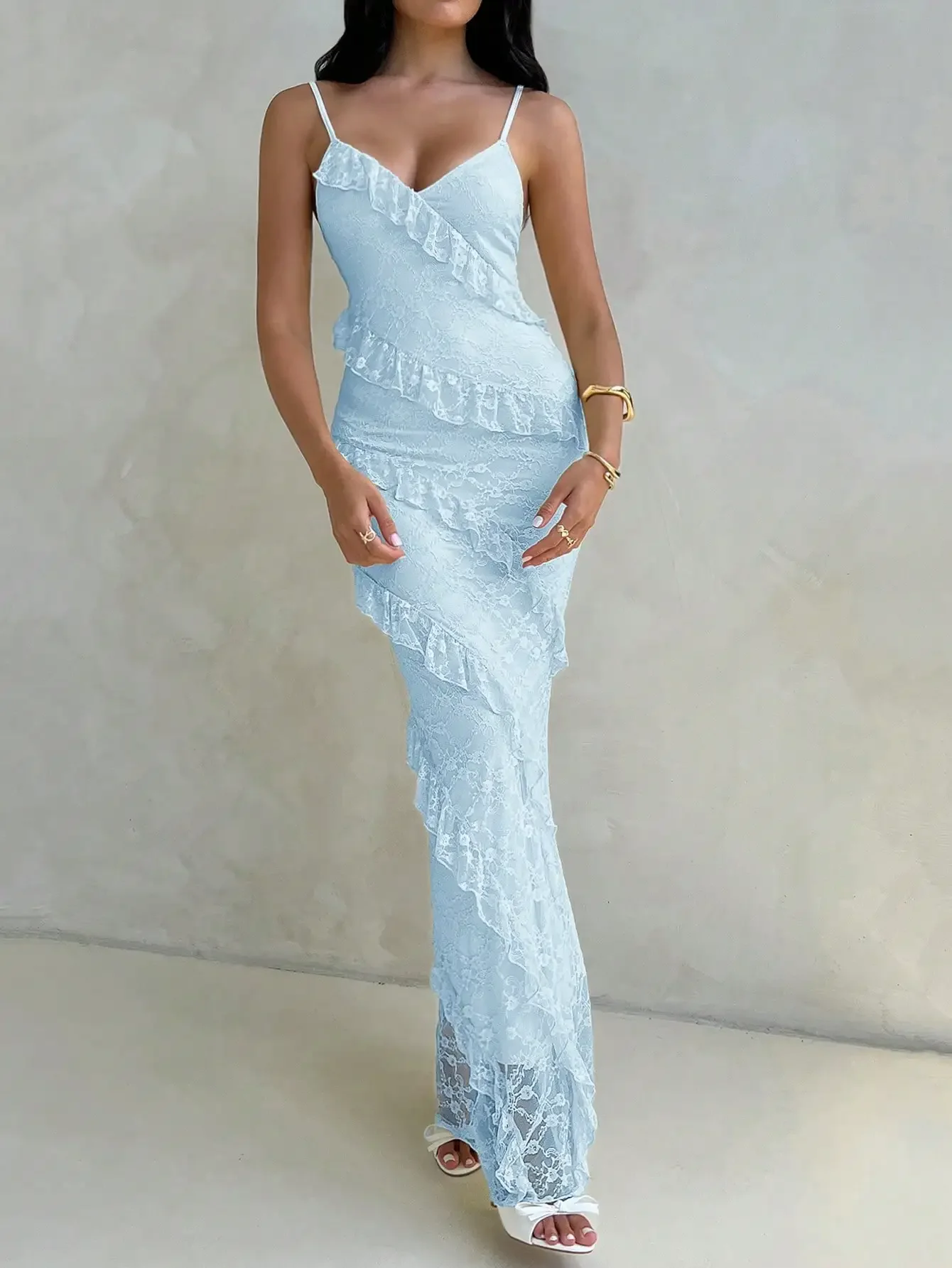Women Solid Color Lace Ruffle  - Women Fashion Necklace avis et prix